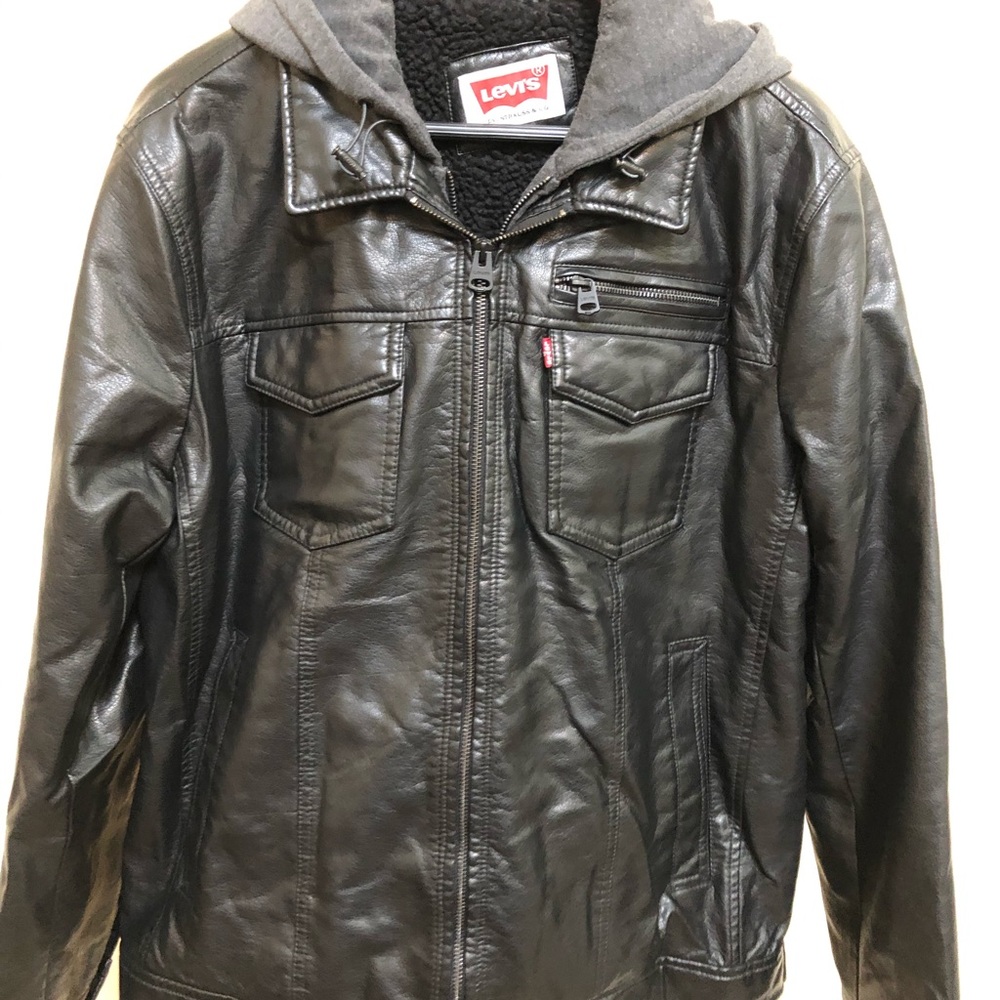 Men's Faux-Leather Jacket